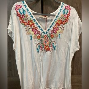 SOLITAIRE embroidered blouse
